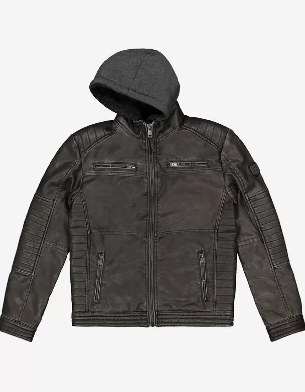 Bikerjacke - Abnehmbare Kapuze-Jean Pascale Clearance