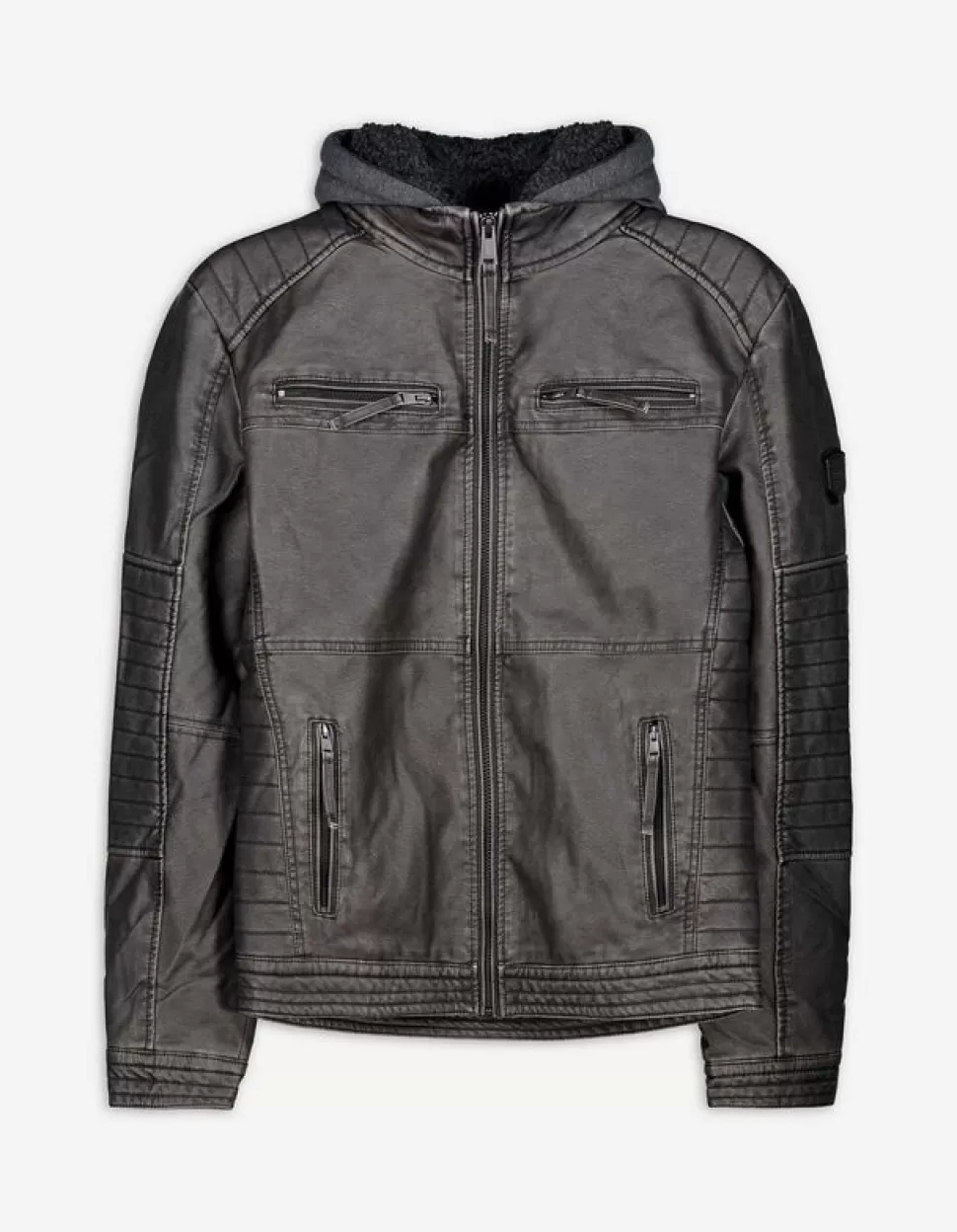 Bikerjacke - Abnehmbare Kapuze-Jean Pascale Clearance