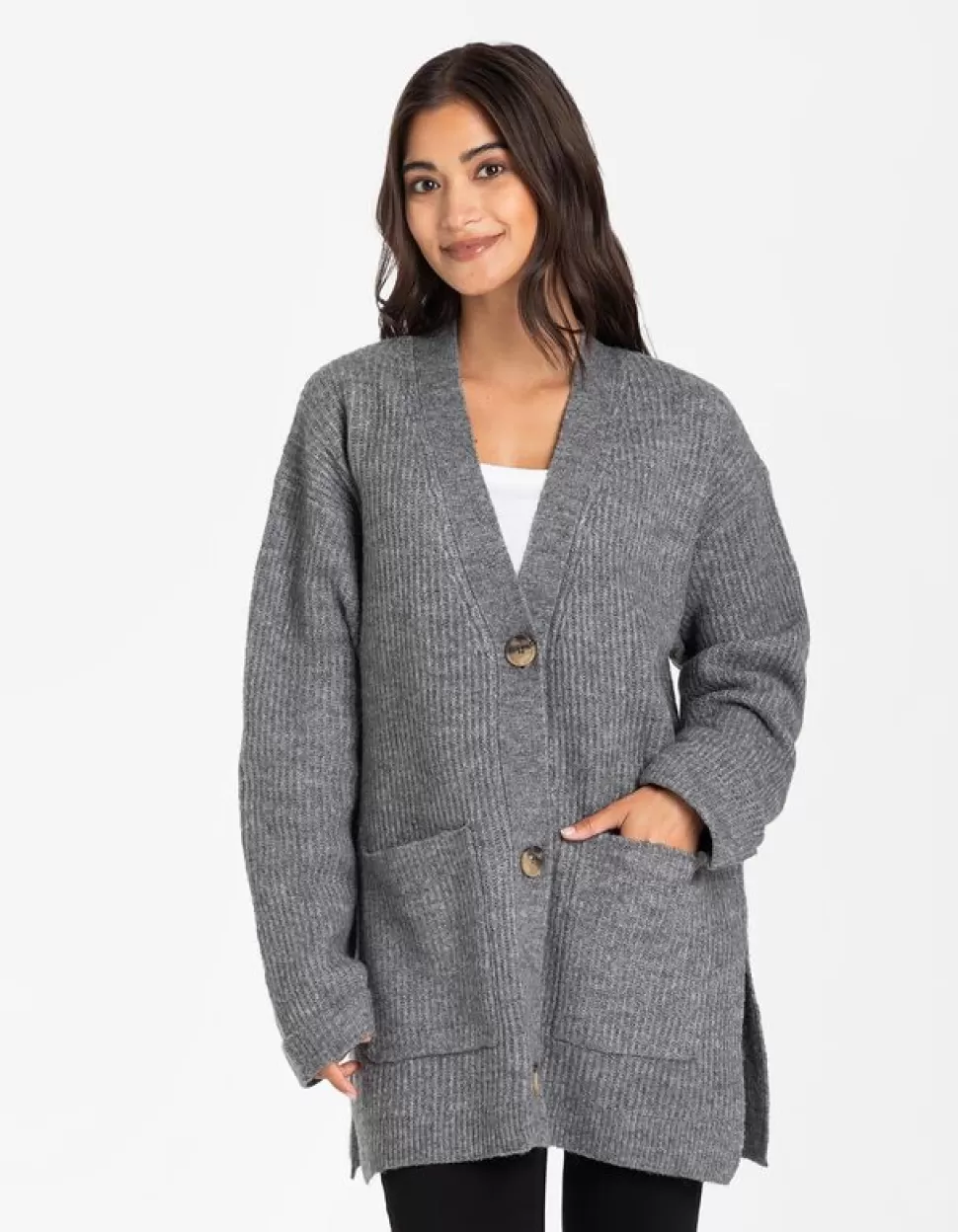 Cardigan - Armel Mit Fixiertem Aufschlag-Ever Me Discount