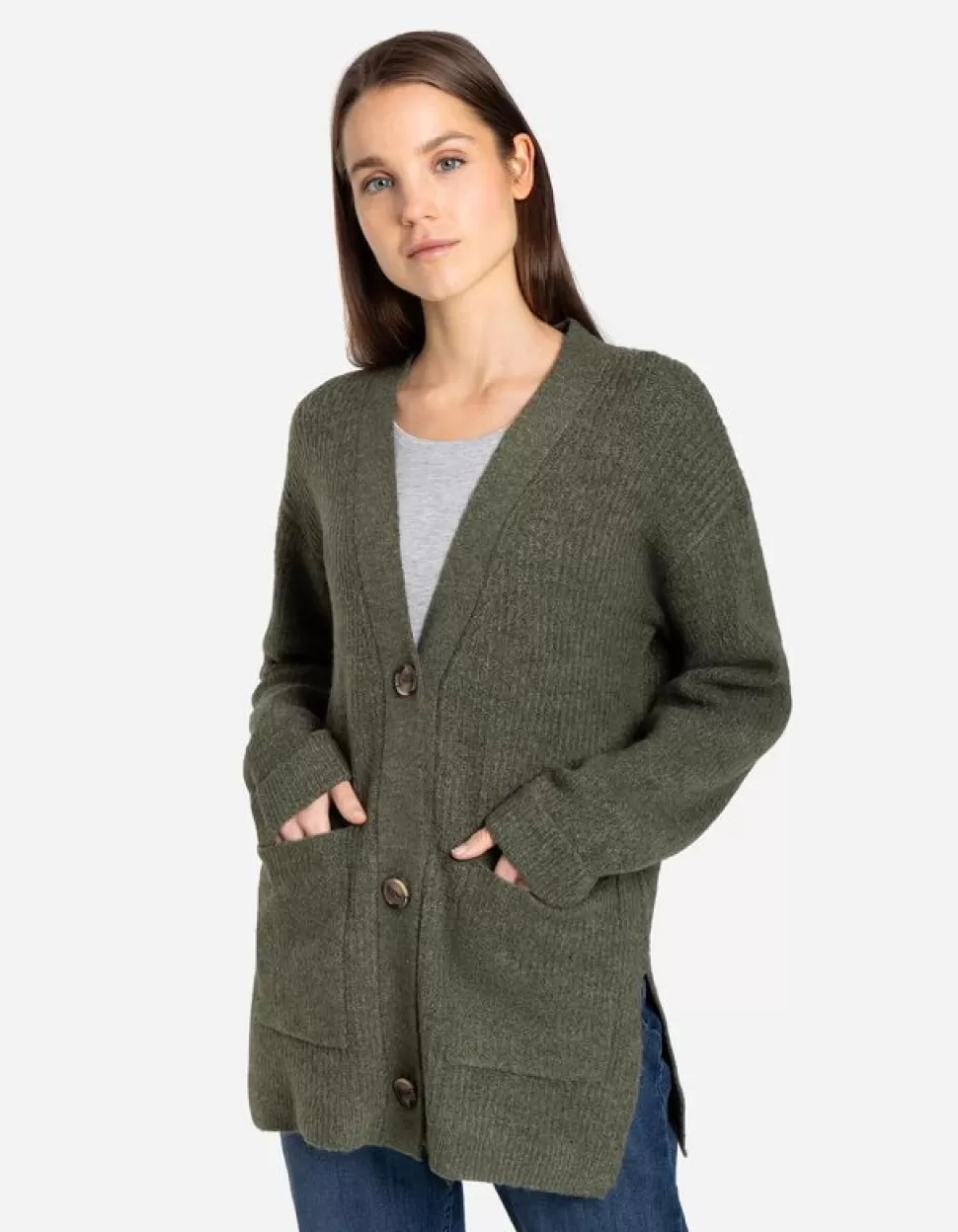 Cardigan - Armel Mit Fixiertem Aufschlag-Ever Me Shop