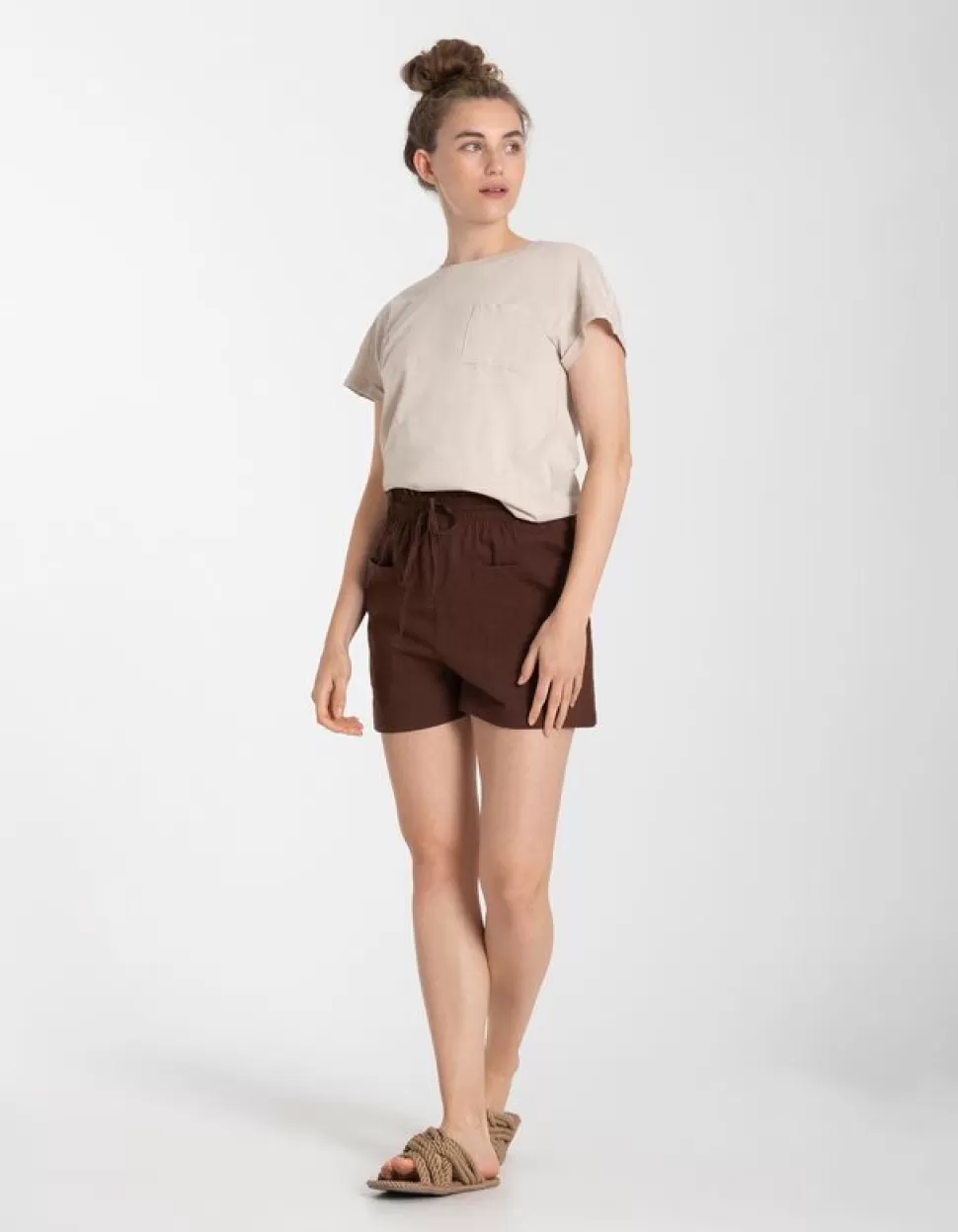 Damen Shorts - Eingrifftaschen-Page One Flash Sale