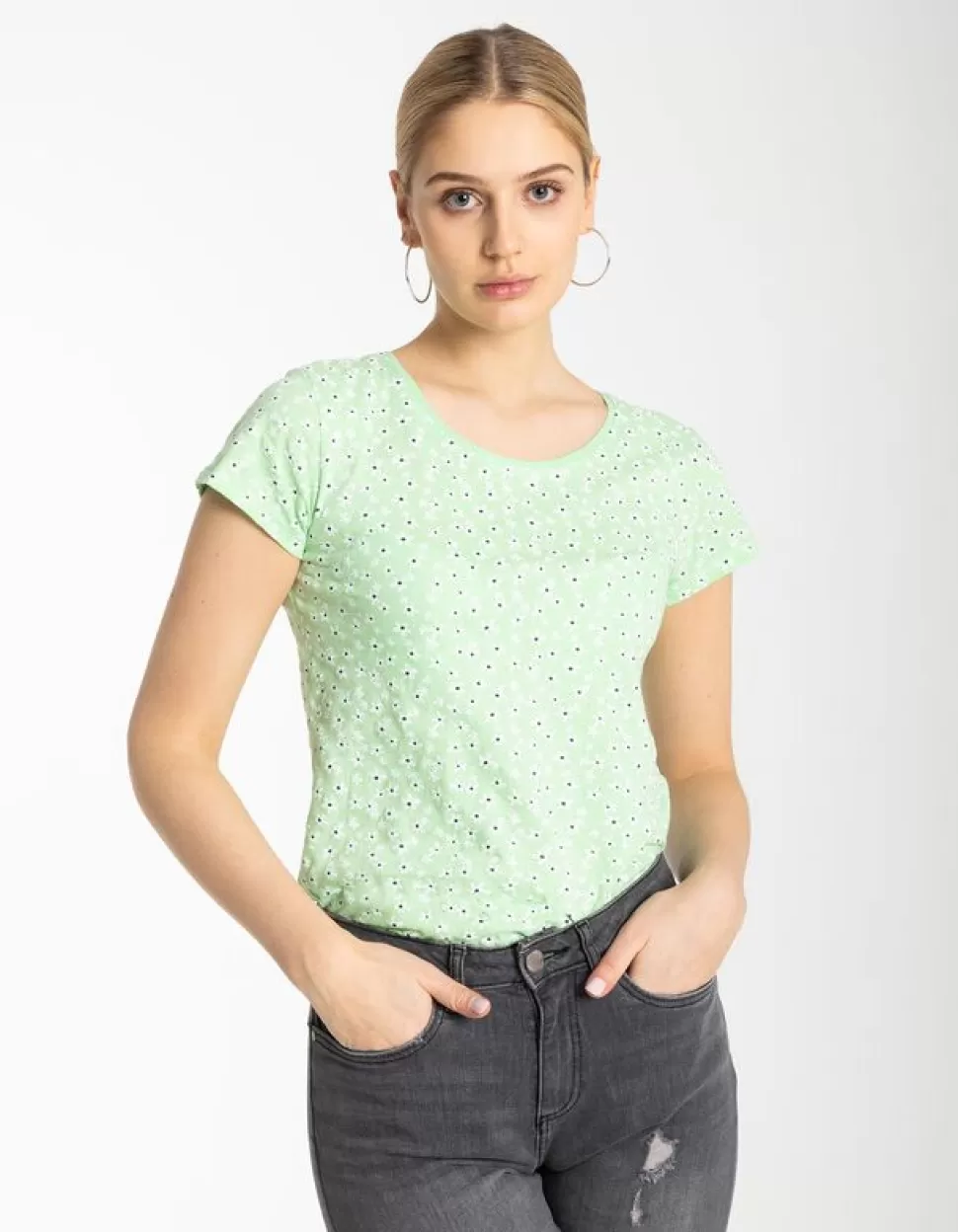 Damen T-Shirt - Florales Muster-Ever Me Cheap