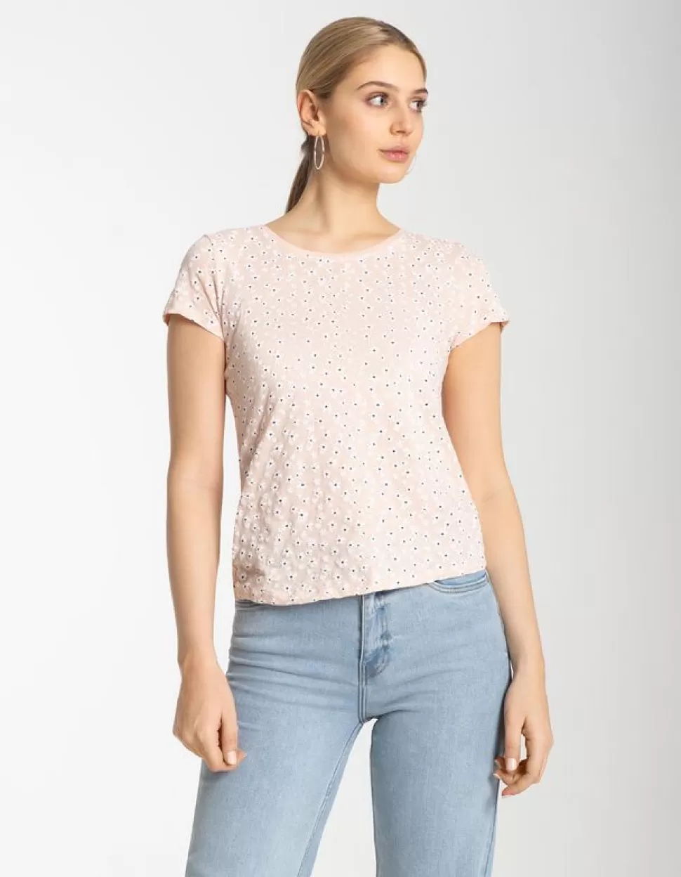 Damen T-Shirt - Florales Muster-Ever Me Cheap