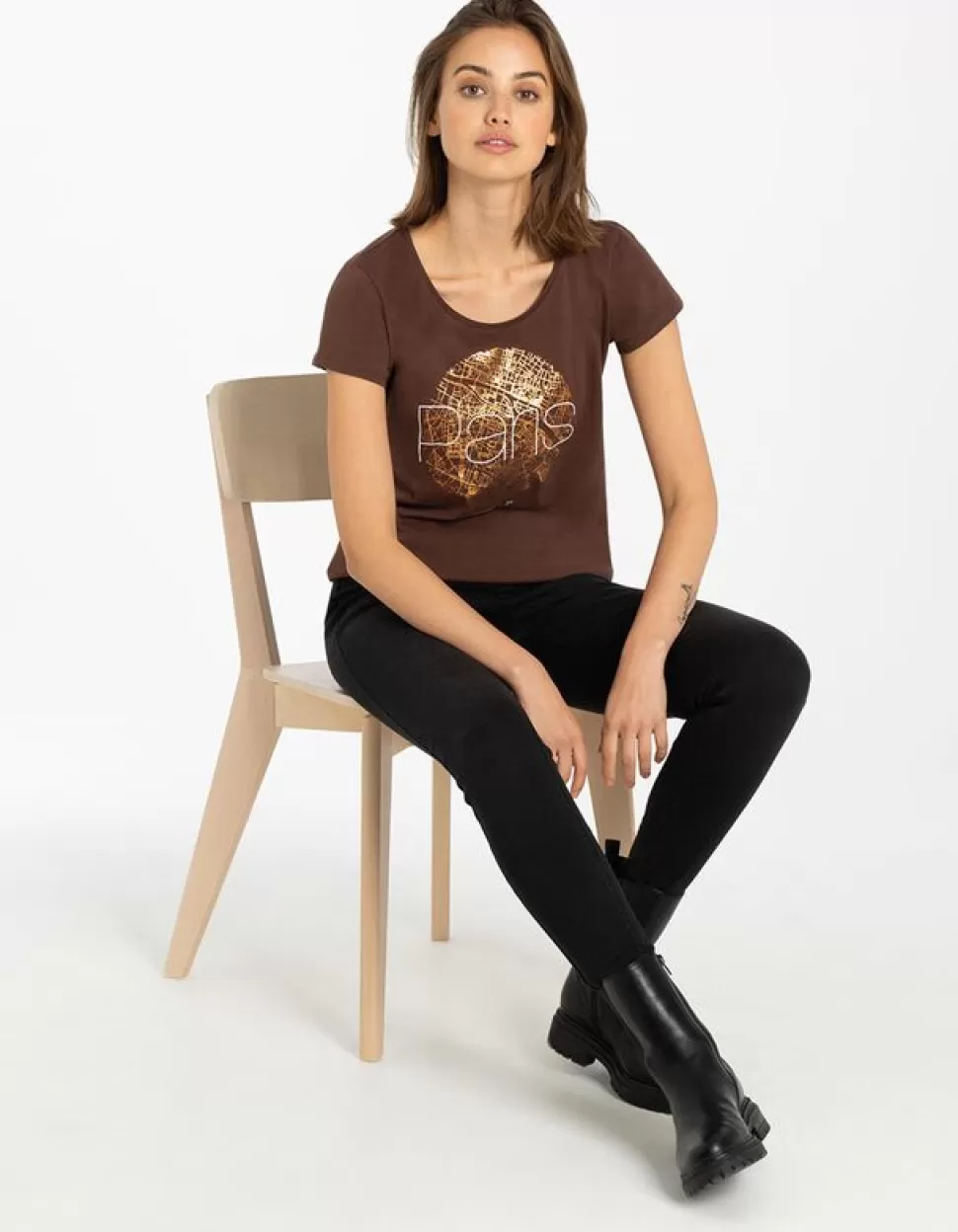 Damen T-Shirt - Glitzerprint-Ever Me Discount