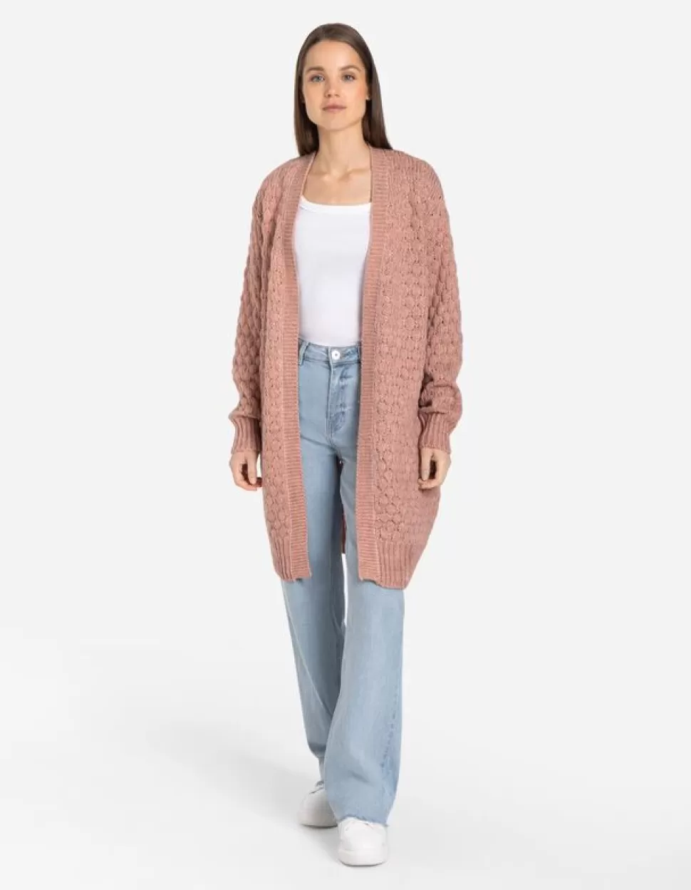 Longcardigan - Woll-Optik-Takko Cheap