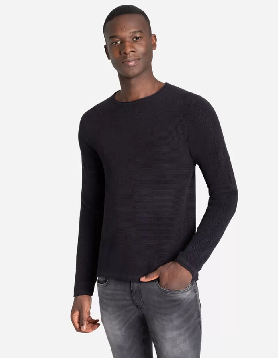 Pullover - Gerollte Abschlusse-Jean Pascale Sale