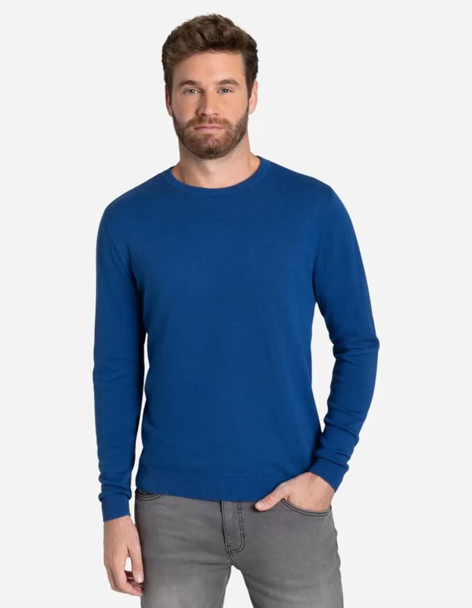 Pullover - Rundhals-Ausschnitt-Jean Pascale Cheap