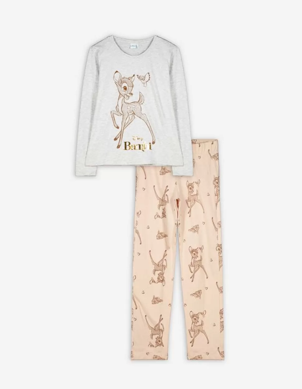 Pyjama Set Aus Langarmshirt Und Hose - Bambi-Flame Online