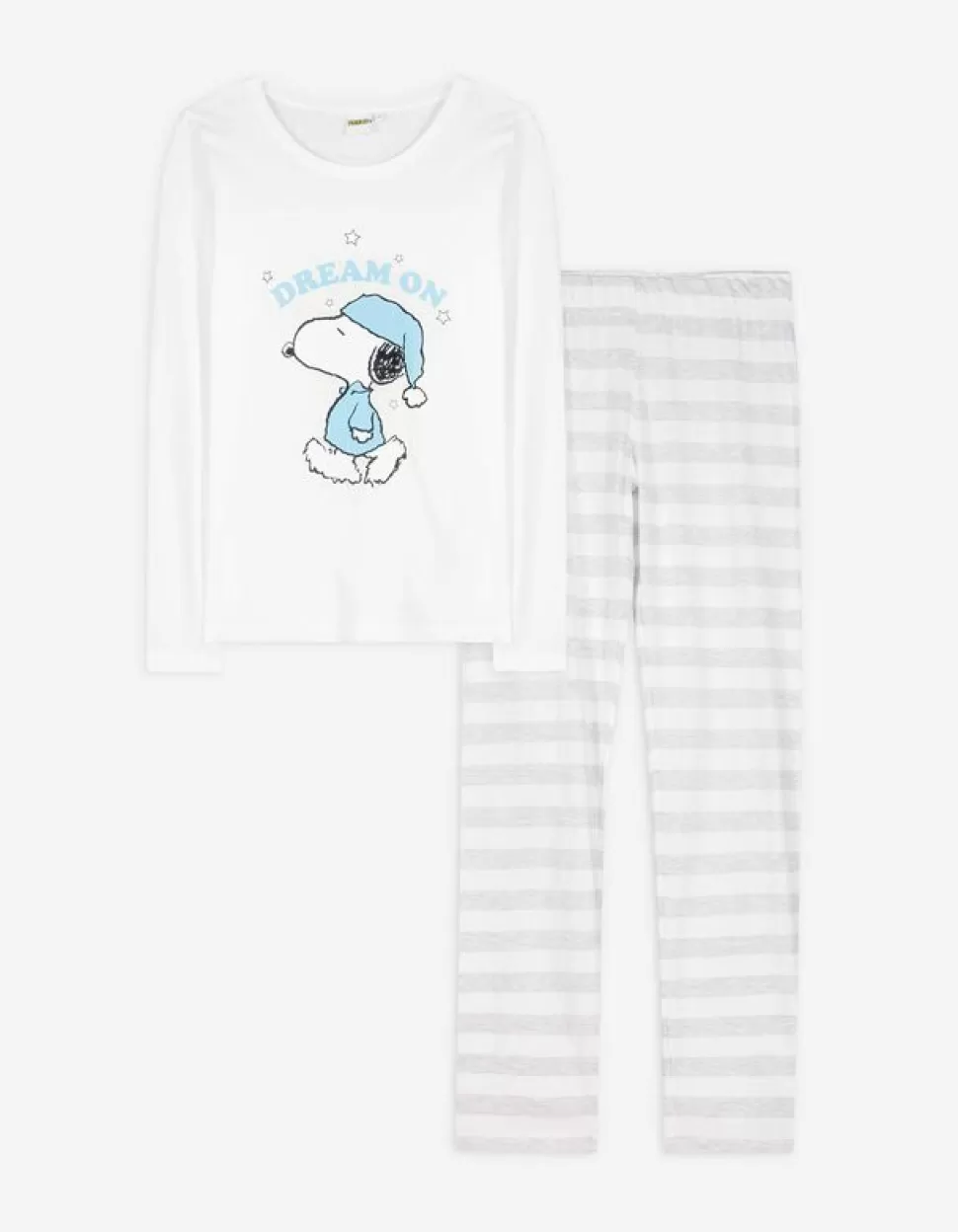 Pyjama Set Aus Langarmshirt Und Hose - Peanuts-Flame Best Sale