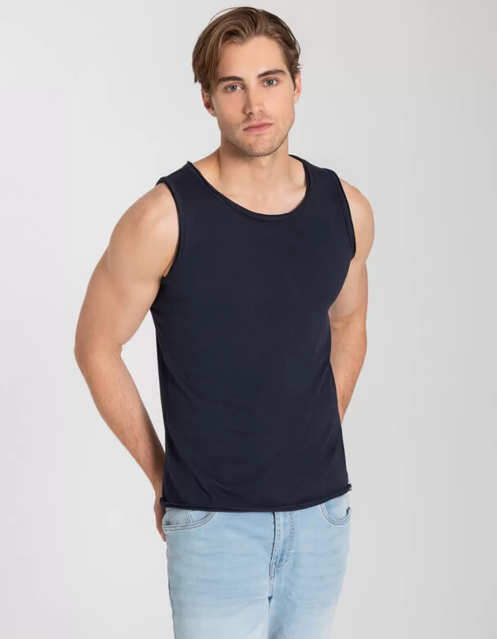 Tanktop - Rundhals-Ausschnitt-Jean Pascale Sale