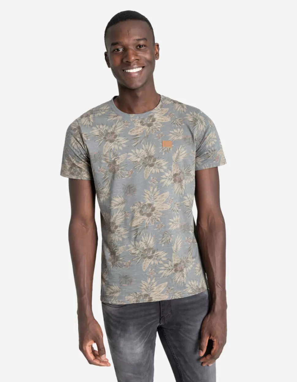 T-Shirt - Florales Muster-Jean Pascale Fashion