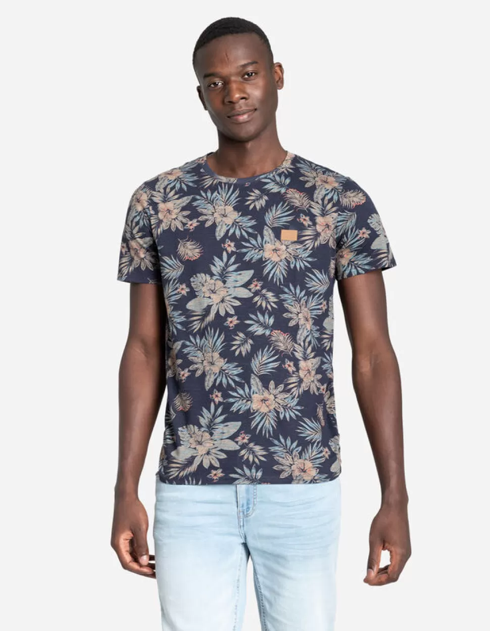 T-Shirt - Florales Muster-Jean Pascale Flash Sale