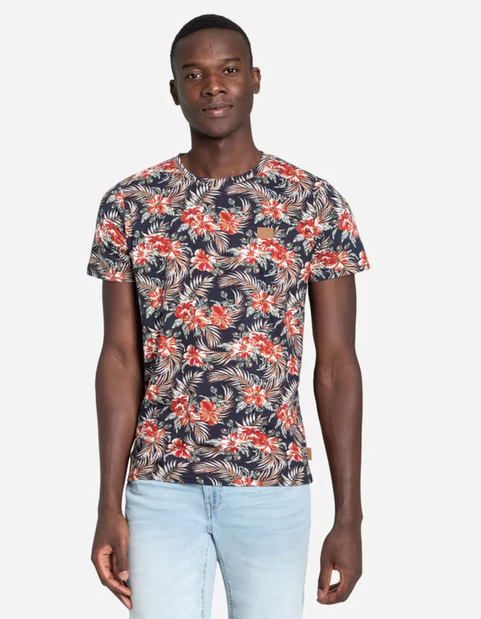 T-Shirt - Florales Muster-Jean Pascale Discount