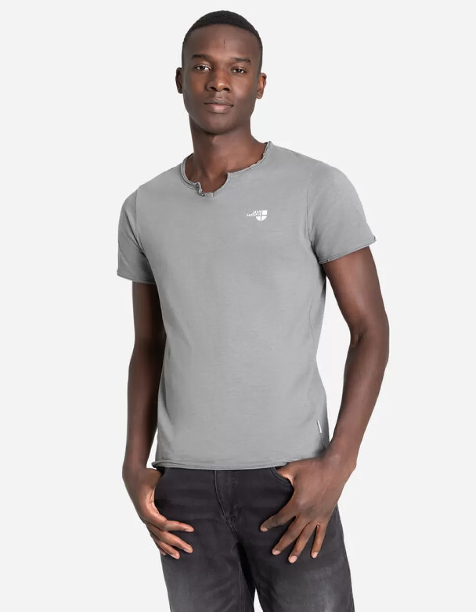 T-Shirt - Serafino-Ausschnitt-Jean Pascale Outlet