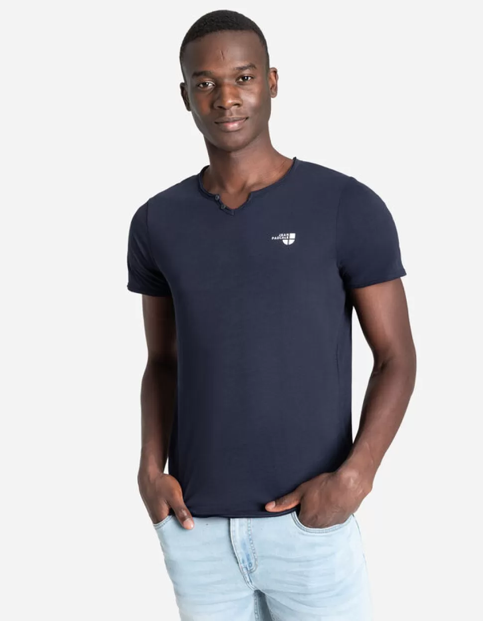 T-Shirt - Serafino-Ausschnitt-Jean Pascale Store